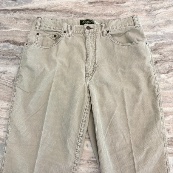 Eddie Bauer Men's Corduroy Jeans 36x30 Beige Tan Denim Pants Y2K Vintage Outdoor - Picture 3 of 12